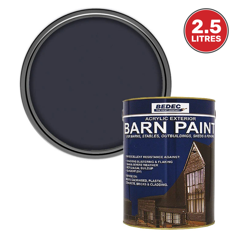 Bedec Barn Paint 2.5L – Anthracite Semi-Gloss