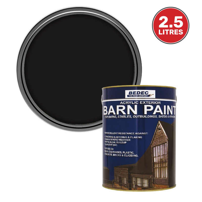 Bedec Barn Paint 2.5L – Black Semi-Gloss
