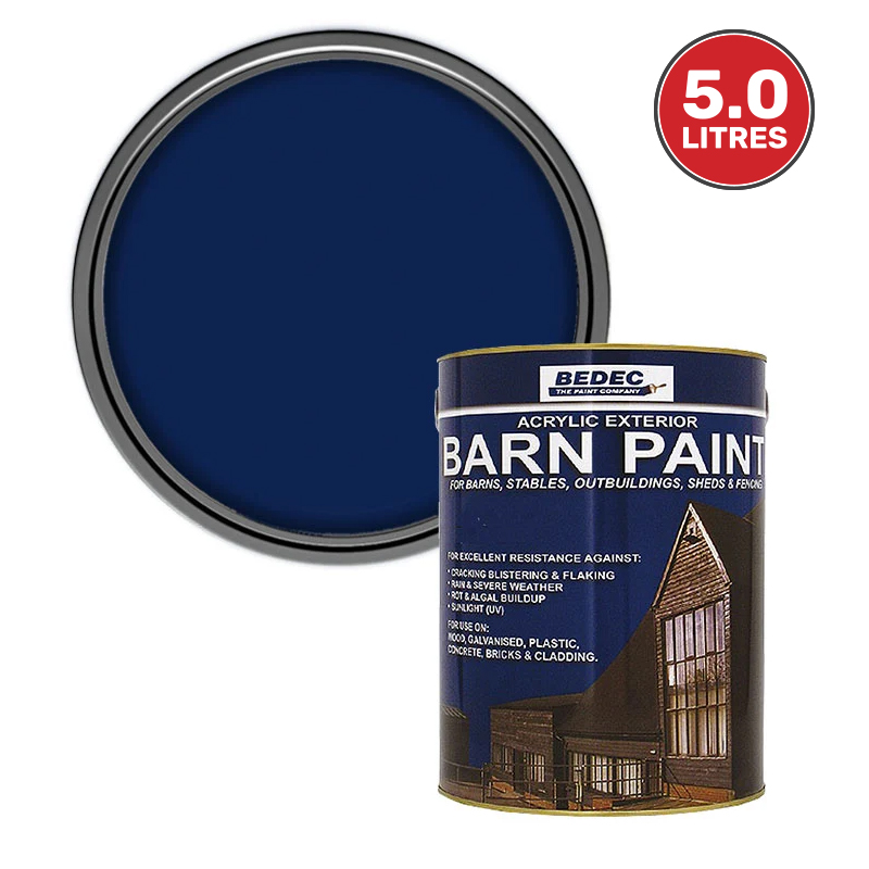 Bedec Barn Paint 5L – Deep Blue Semi-Gloss